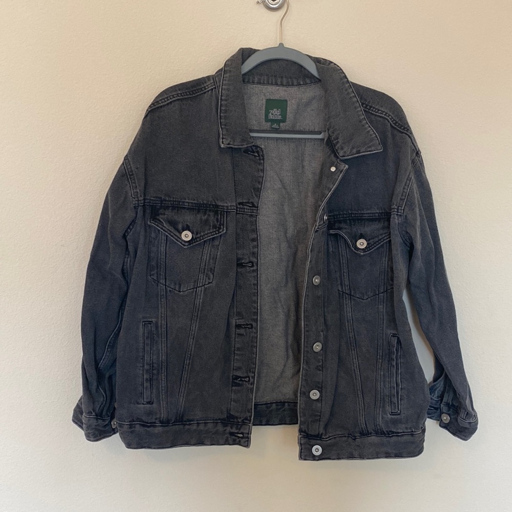 Oversized Black Denim Jacket